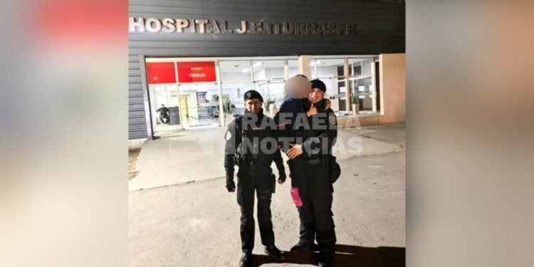 Frontera: policías del GOT salvaron la vida de una niña de 8 años que se había atragantado con comida