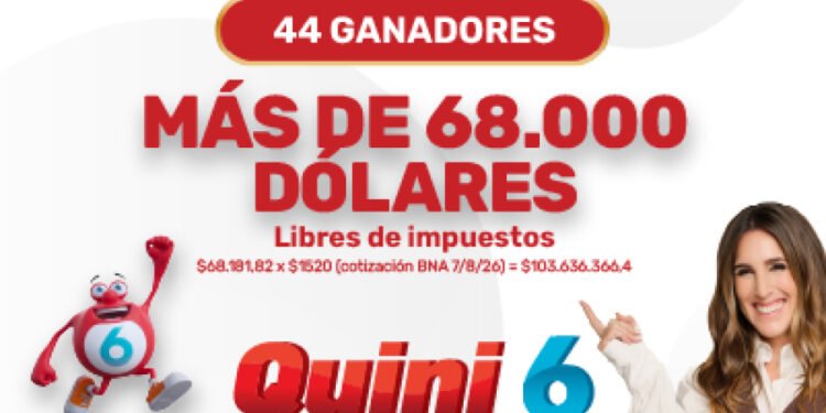 Noche histórica en el Quini 6: más de 3.1 millones de cupones, USD 3 millones libres de impuestos y más de $4.350 millones repartidos en el Aniversario