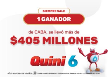 ¡Un apostador se llevó la increíble suma de más de $405 millones en el Quini 6!