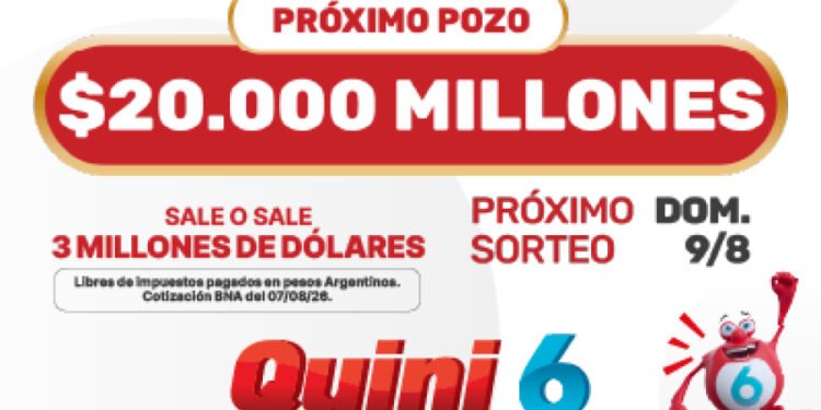 Este domingo Quini 6 celebra a lo grande con un pozo de $20.000 millones y USD 3 millones en el Siempre Sale