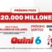 Este domingo Quini 6 celebra a lo grande con un pozo de $20.000 millones y USD 3 millones en el Siempre Sale