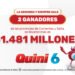 Quini 6 sigue haciendo millonarios. Dos apostadores se llevaron más de $1.481 millones.