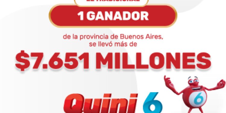 ¡Un apostador se llevó más de $7.651 millones en el Quini 6!