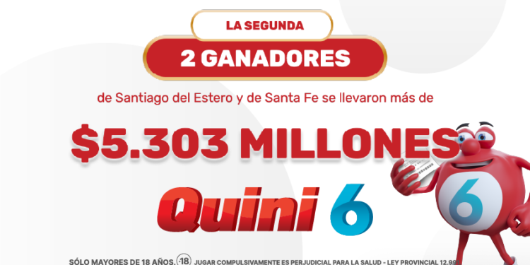 ¡Dos apostadores se repartieron más de $5.300 millones en el Quini 6!