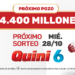 El Quini quedó vacante y el pozo aumenta a la increíble suma de $4.400 millones